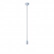 Lampada a sospensione colorata in silicone con cavo tessile
