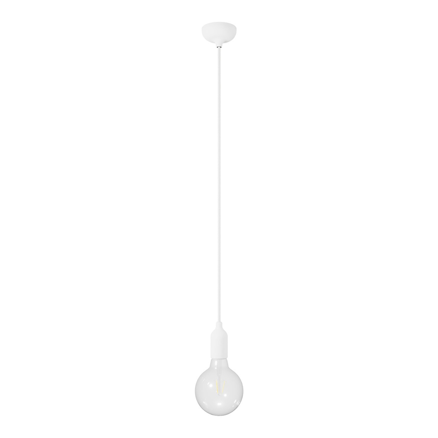 Suspension colorée en silicone avec câble textile