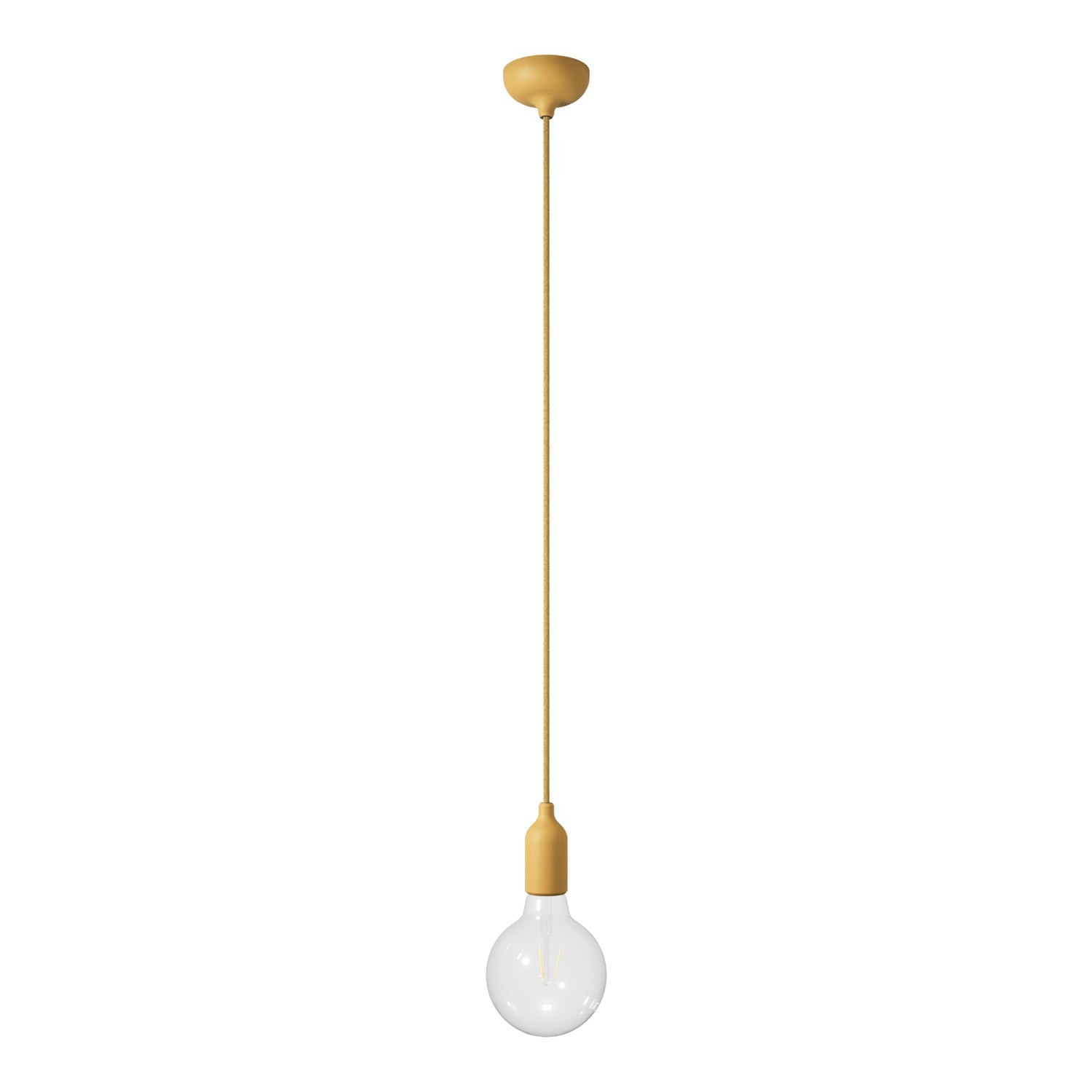 Suspension colorée en silicone avec câble textile
