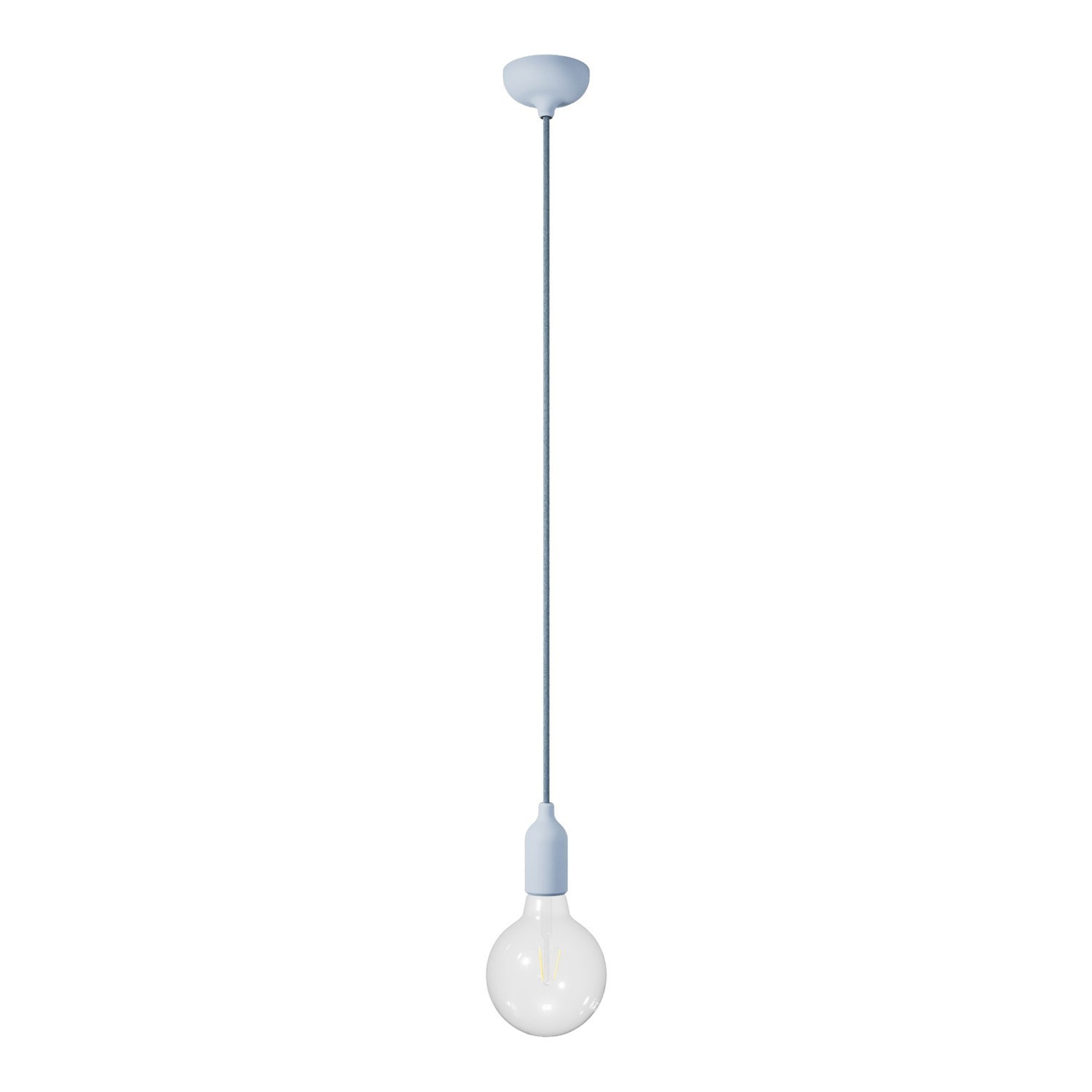 Suspension colorée en silicone avec câble textile