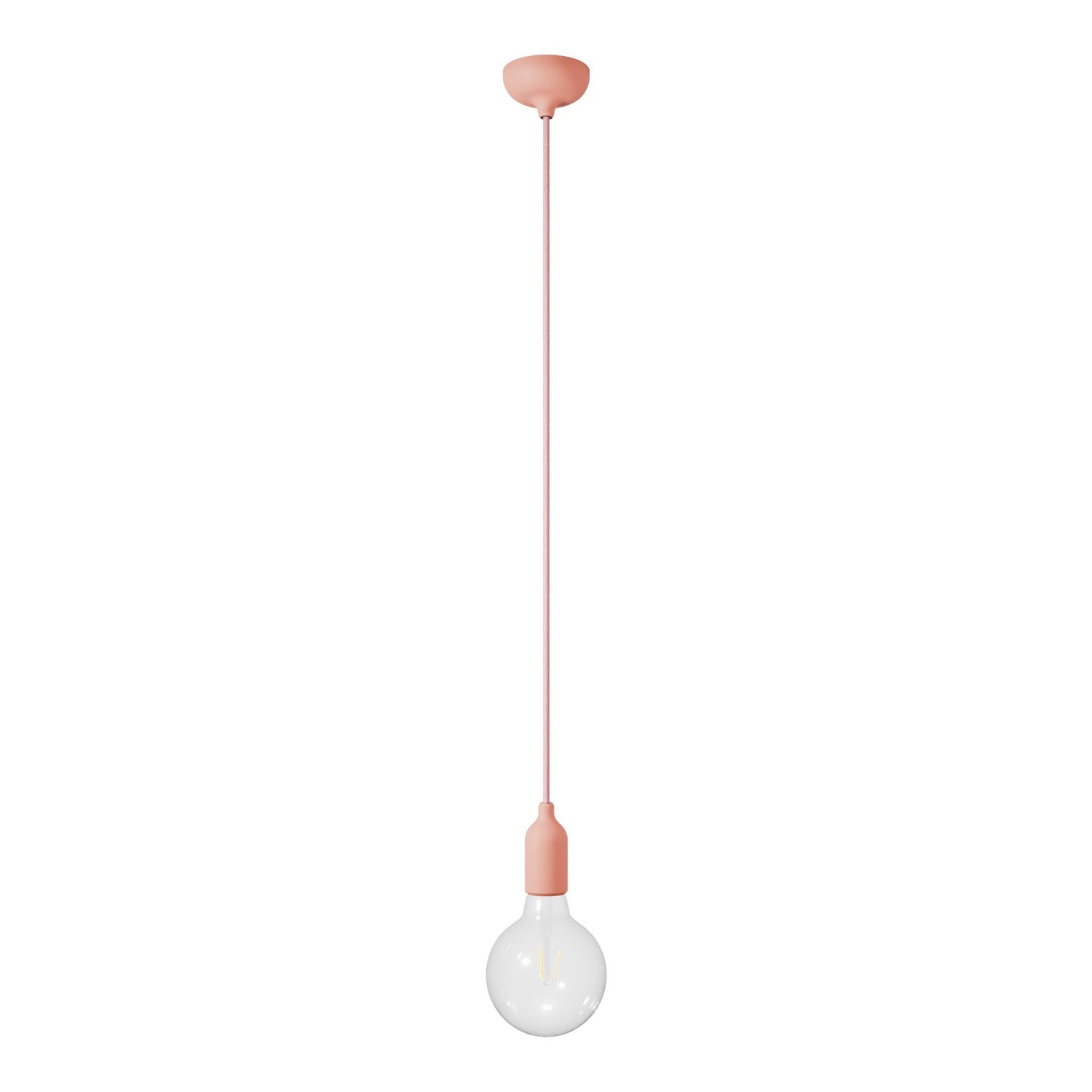 Suspension colorée en silicone avec câble textile