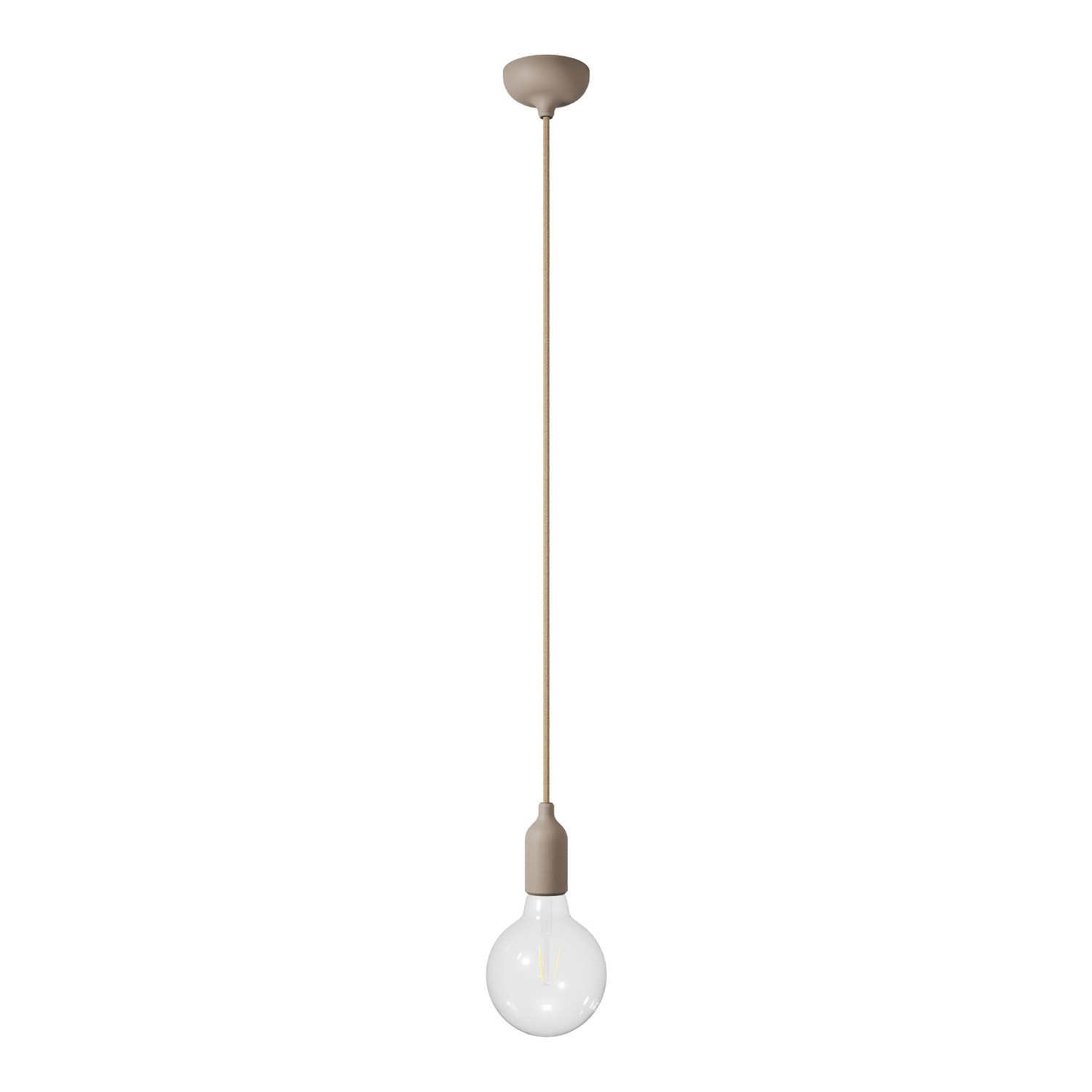 Suspension colorée en silicone avec câble textile