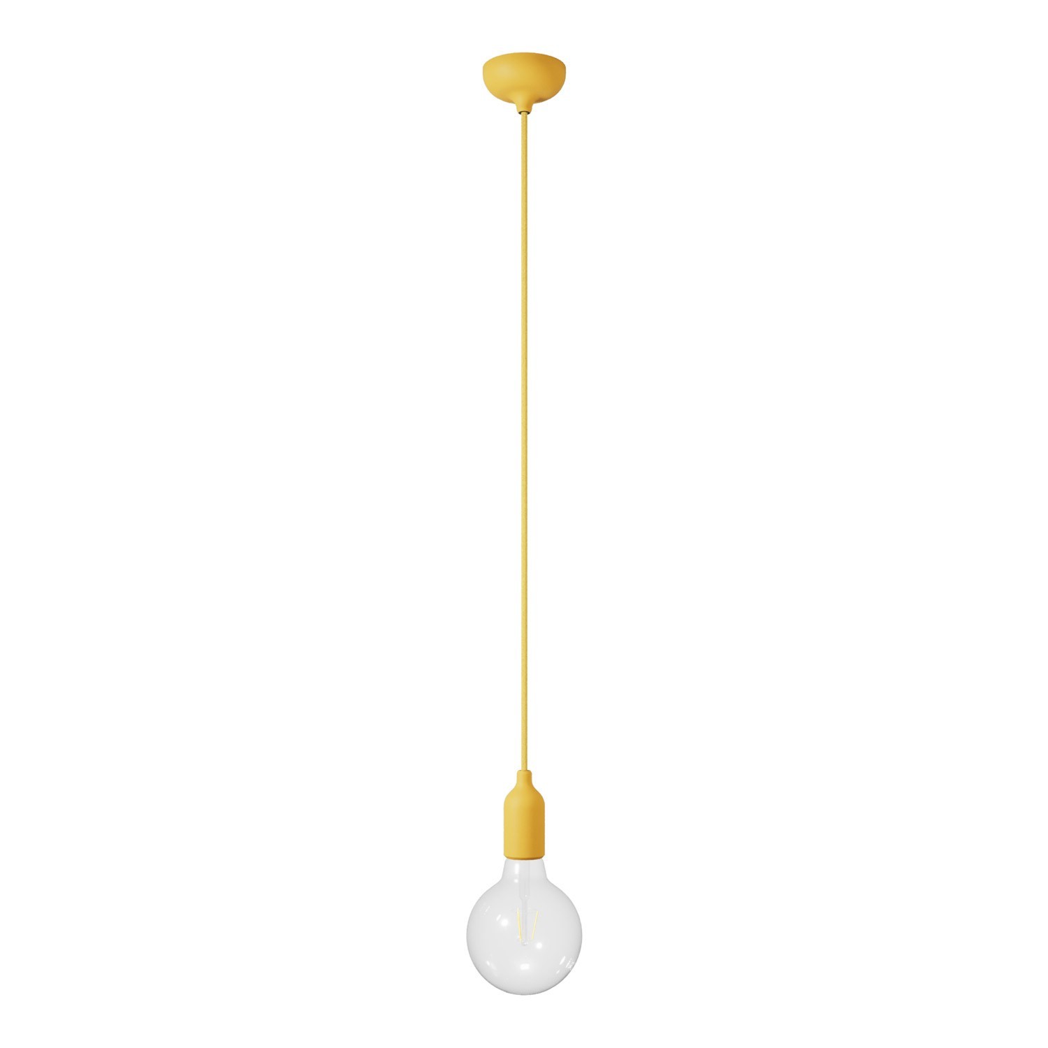 Suspension colorée en silicone avec câble textile