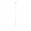 Lampada a sospensione colorata in silicone con cavo tessile
