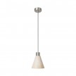 Lampe à suspension avec abat-jour conique en bois