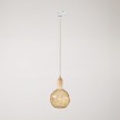 Suspension pour rail avec douille en bois