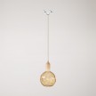Suspension pour rail avec douille en bois