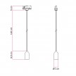 Suspension pour rail avec douille en bois