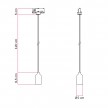 Suspension pour rail avec douille en bois