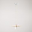 Suspension pour rail en bois avec câble en textile et abat-jour UFO