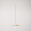 Suspension pour rail en bois avec câble en textile et abat-jour UFO