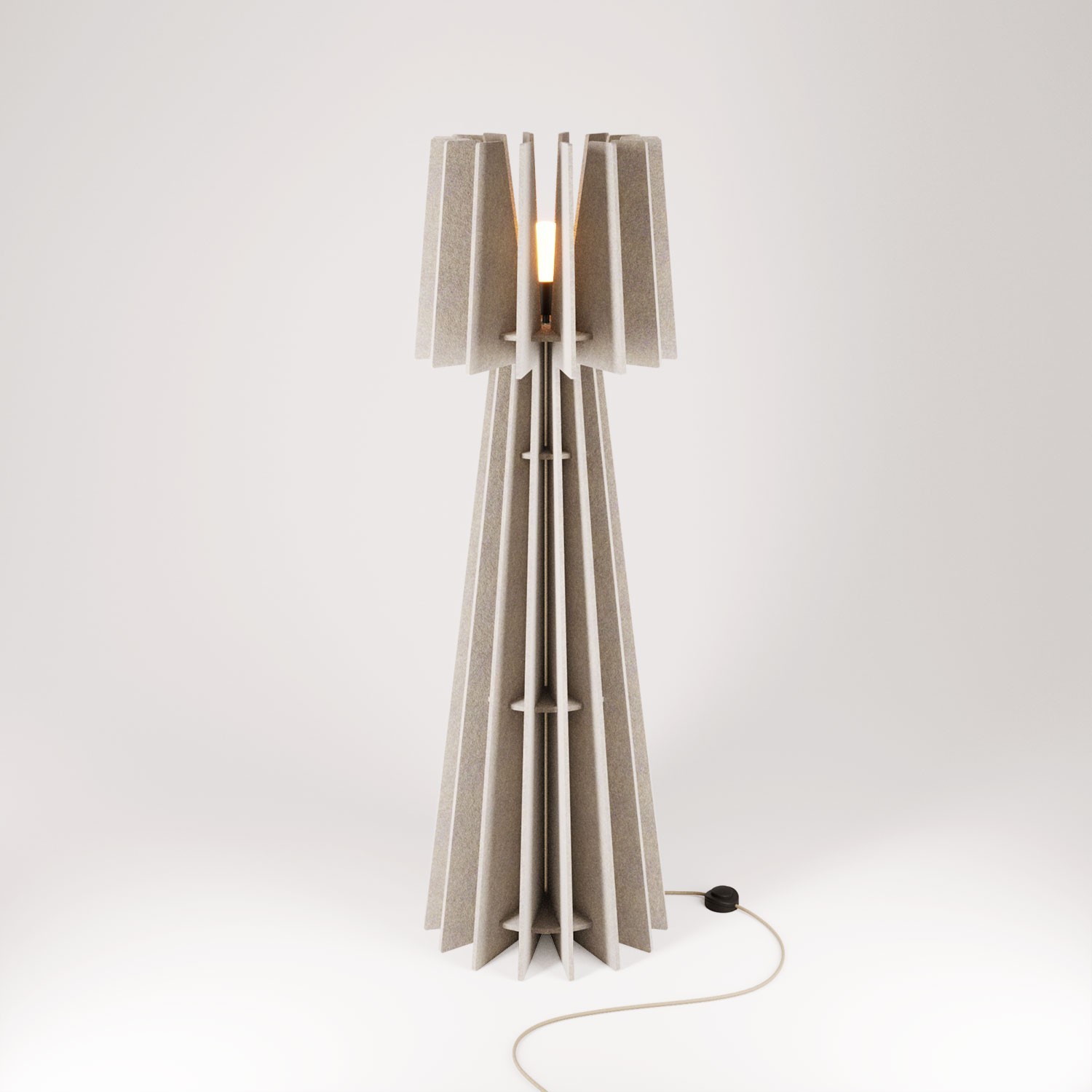 SHHINE lampada da terra in materiale fonoassorbente