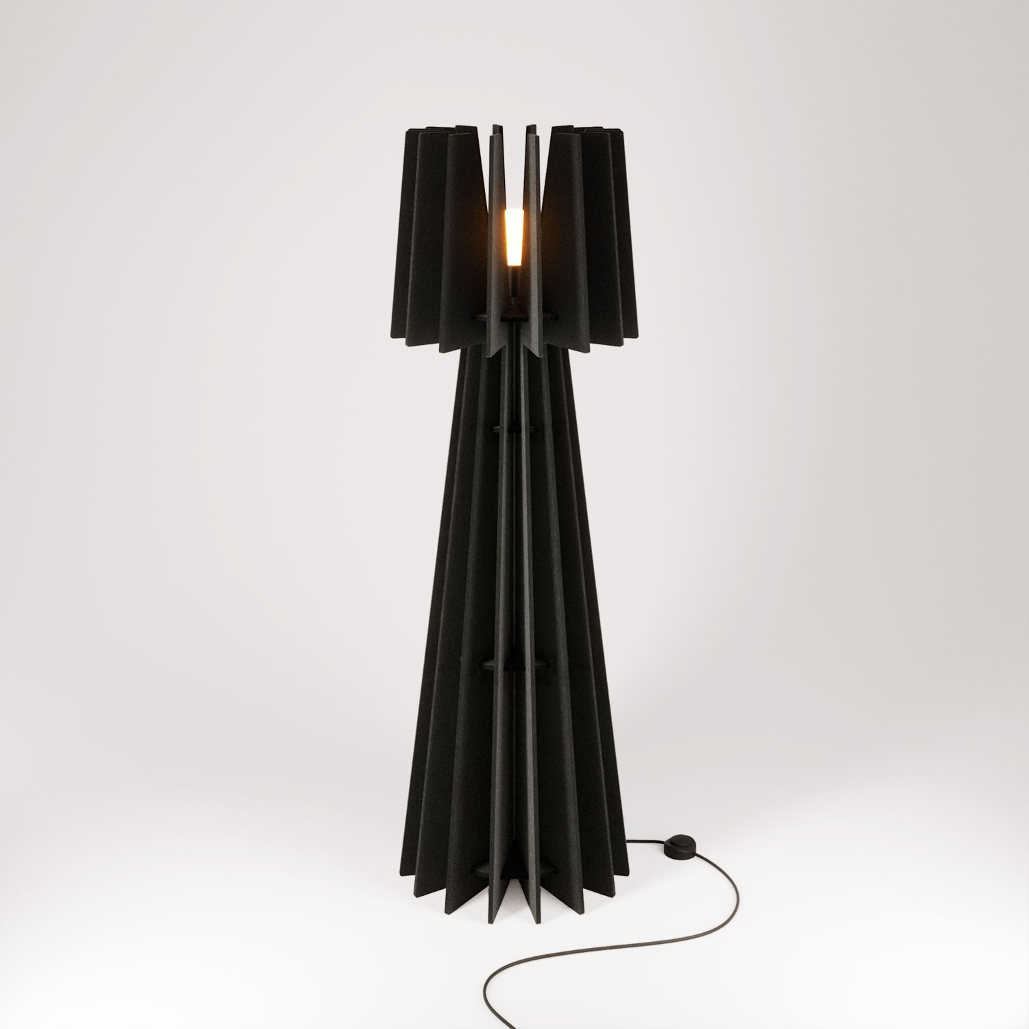 SHHINE lampada da terra in materiale fonoassorbente
