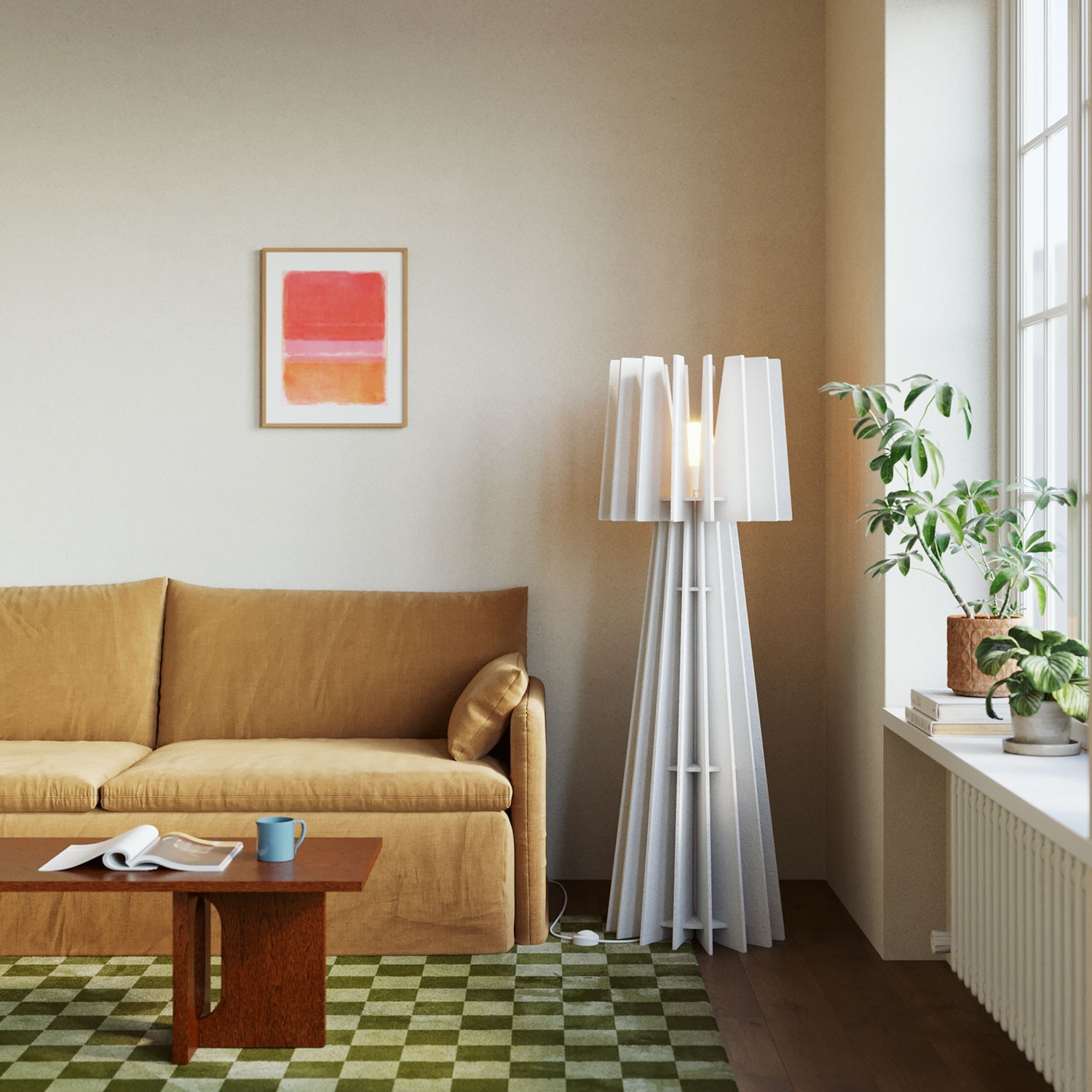 SHHINE lampada da terra in materiale fonoassorbente
