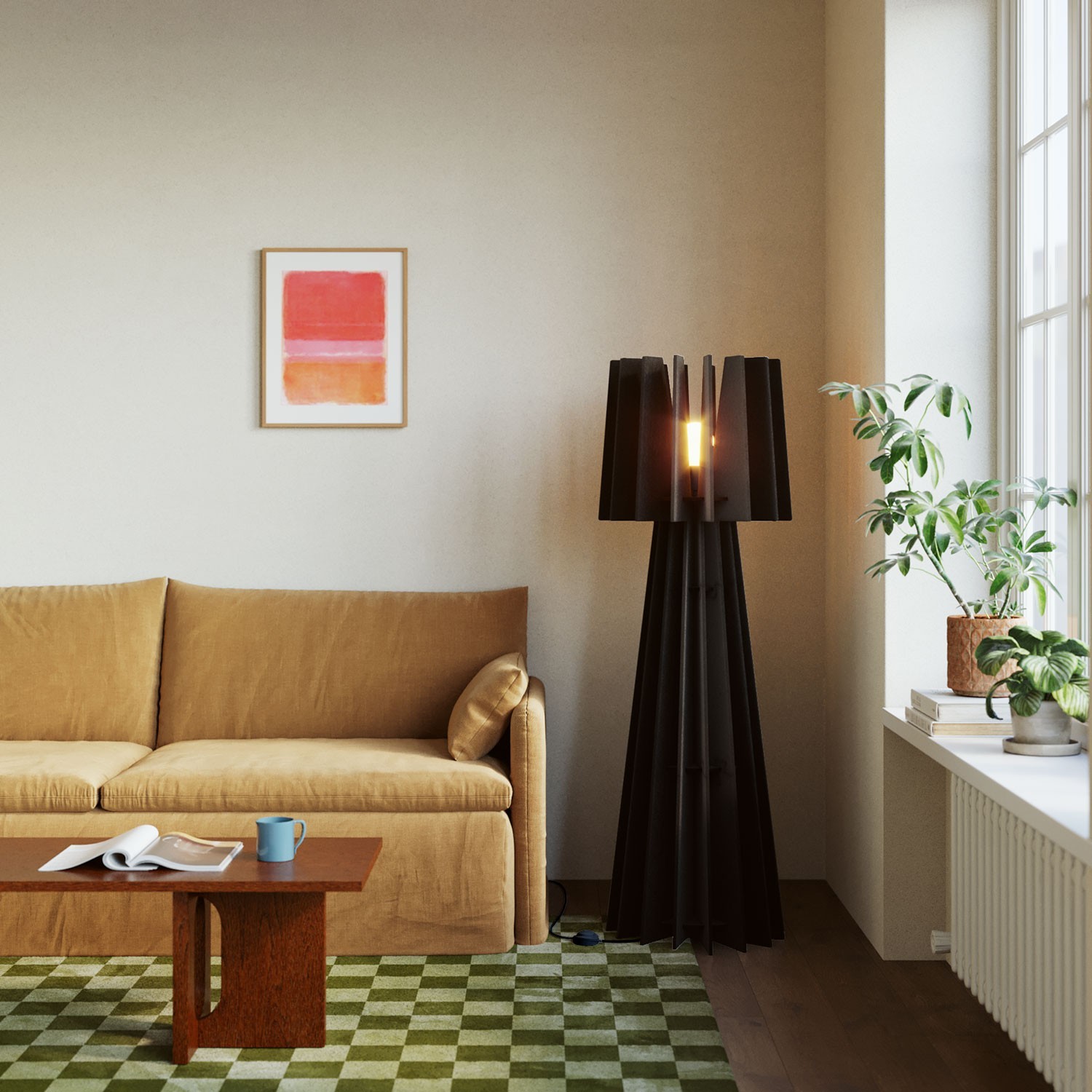 SHHINE lampada da terra in materiale fonoassorbente