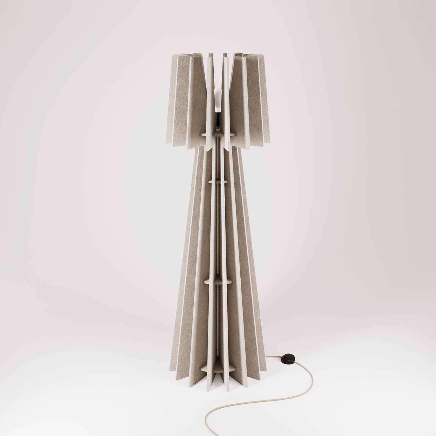 SHHINE lampada da terra in materiale fonoassorbente