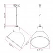 Suspension pour rail avec abat-jour Broadway