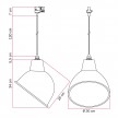 Suspension pour rail avec abat-jour Broadway