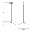 Lampada a sospensione con paralume Swing per binari
