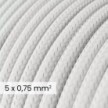 Câble électrique DALI en textile 5x0.75 mm² en Blanc Optique - Câble recouvert de tissu pour lampes et systèmes RM01