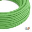 Flacher, mit glänzendem Stoff überzogener Elektrodraht Limettengrün - PM18