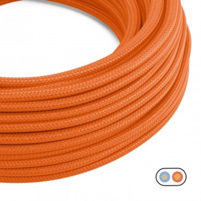 Flaches Stromkabel für Beleuchtung in der Farbe orangefarbene Flamme - PM15