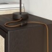 Flaches, mit Whisky-farbenem Stoff überzogenes Elektrokabel - PM22