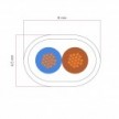 Câble plat textile Bleu Layette - PM17