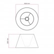 Abat-jour Impero M avec douille E27 pour lampe de table ou mural (Applique) - Fabriqué en Italie