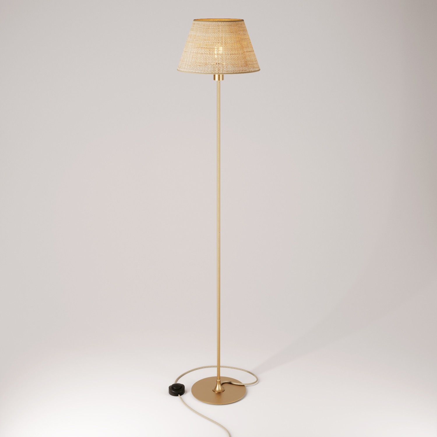 Lampadaire MAG-Y avec base ronde en métal et abat-jour Impero M
