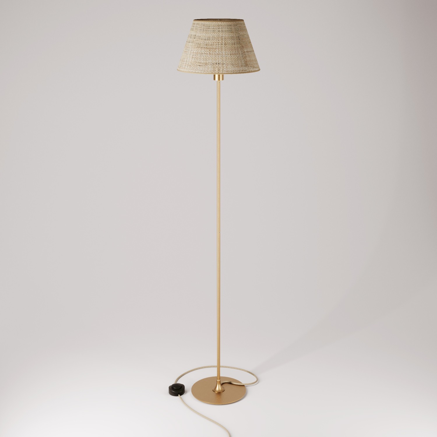 Lampadaire MAG-Y avec base ronde en métal et abat-jour Impero M