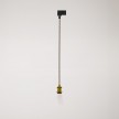 Lampada a sospensione vintage per binari con cavo trecciato