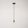 Lampada a sospensione vintage per binari con cavo trecciato