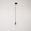 Lampada a sospensione vintage per binari con cavo trecciato