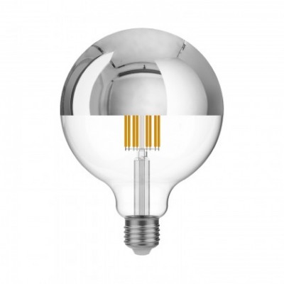 Ampoule LED Demi Sphère Argent Globe G125 7W 650Lm E27 2700K Dimmable - A05