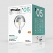 Ampoule LED Demi Sphère Argent Globe G125 7W 650Lm E27 2700K Dimmable - A05