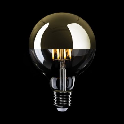 Ampoule LED Demi Sphère Or Globe G125 7W 650Lm E27 2700K Dimmable - A15