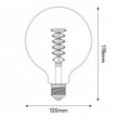Ampoule LED Smoky Globo G125 4,8W 250Lm E27 1800K Dimmable - D04