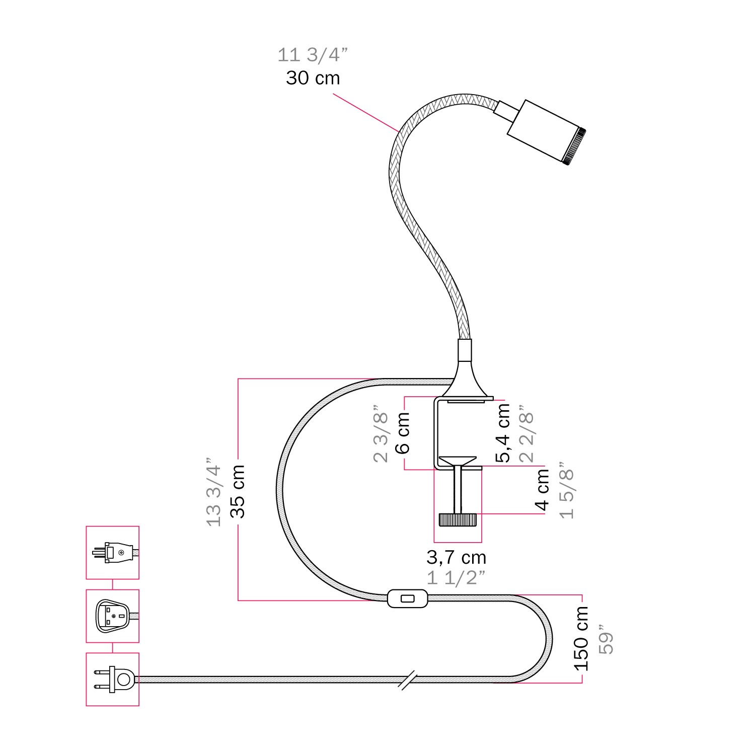 Spot orientable MAG-Y avec pince