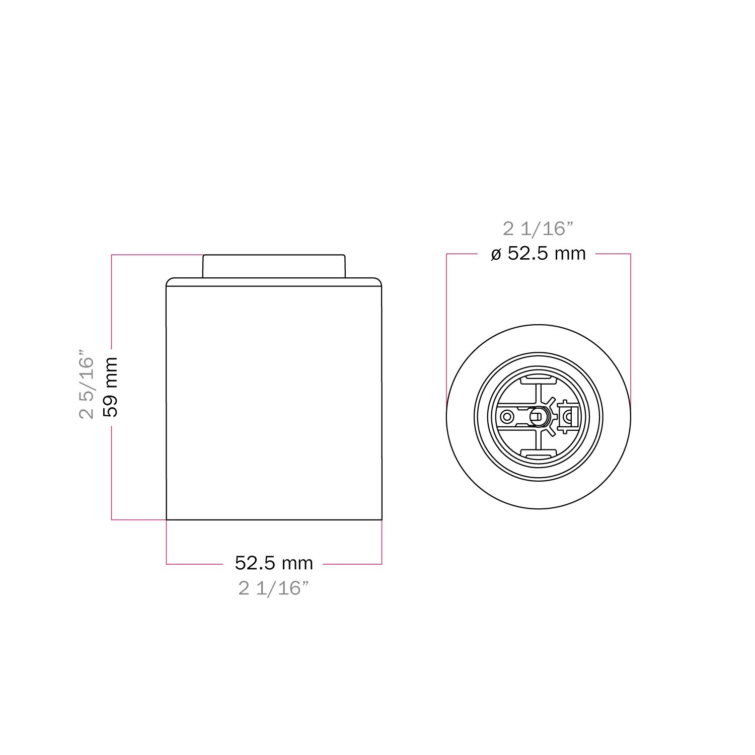 Portalampada E27 in metallo da parete o soffitto