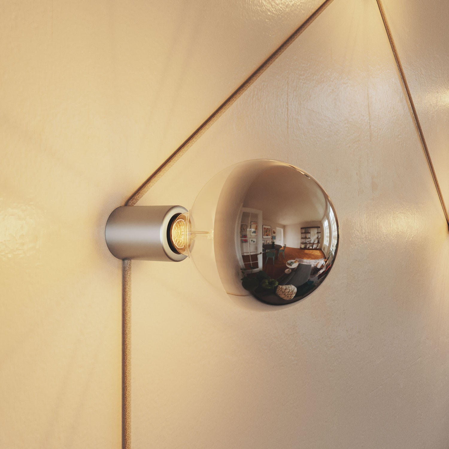 Portalampada E27 Spostaluce in metallo da parete o soffitto