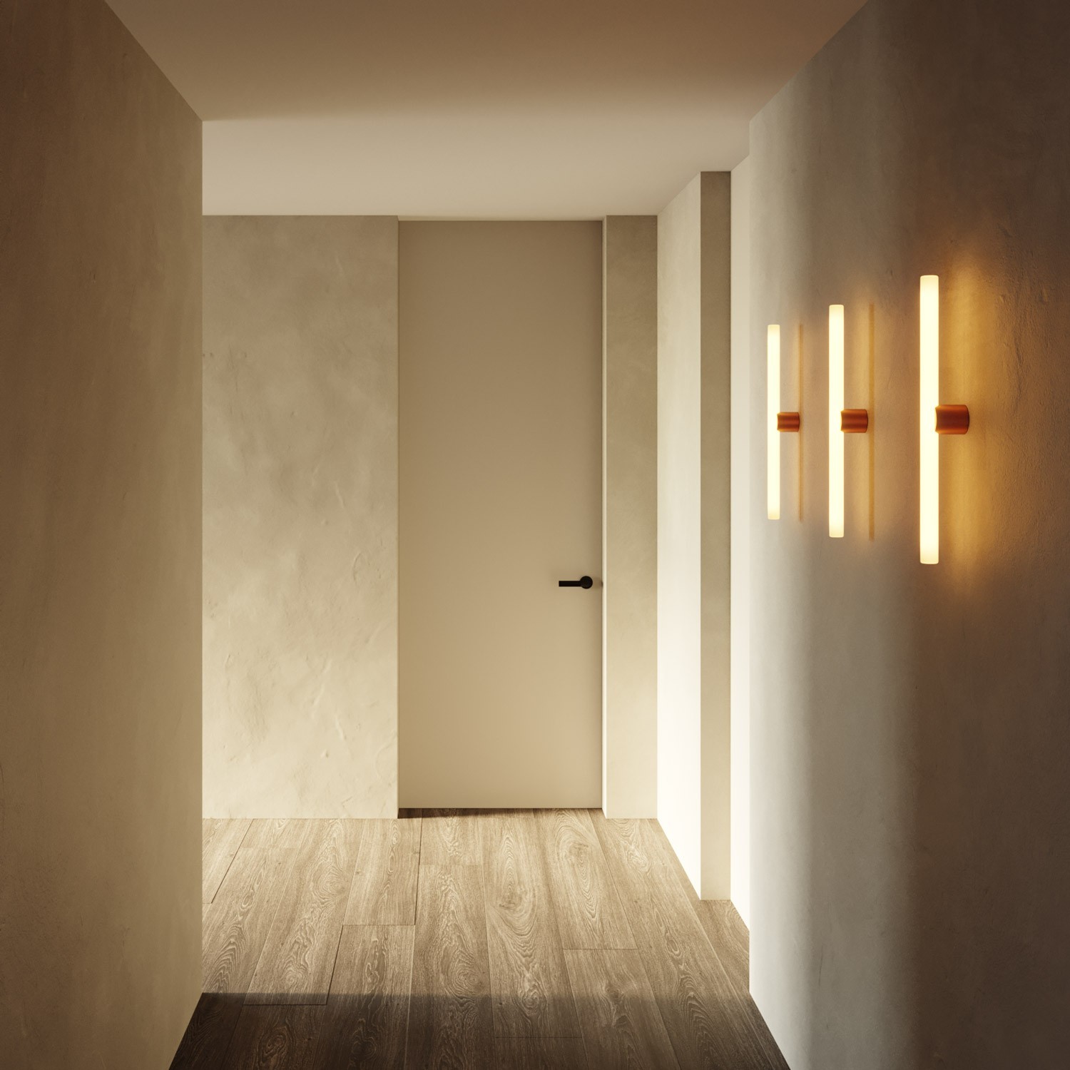 Metalllampe für Wand- oder Deckenmontage mit linearer LED S14d-Lampe