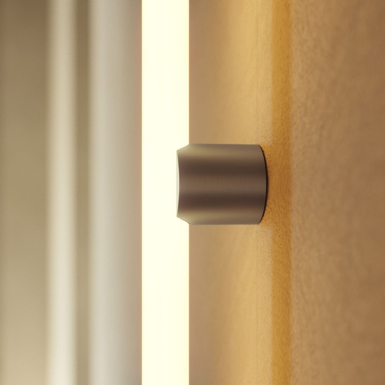 Metalllampe für Wand- oder Deckenmontage mit linearer LED S14d-Lampe