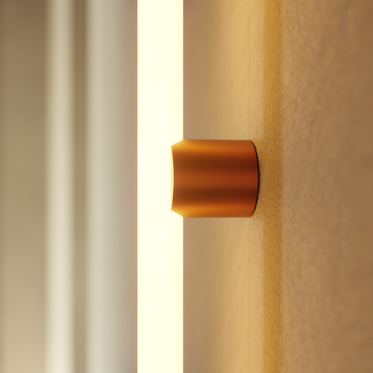 Metalllampe für Wand- oder Deckenmontage mit linearer LED S14d-Lampe