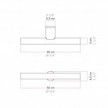 Lampe en métal pour mur ou plafond avec ampoule LED linéaire S14d