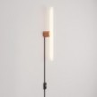 Lampe mit Stecker, Metallfinish und linearer LED S14d-Lampe