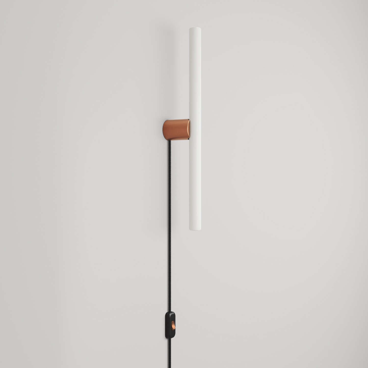 Lampe mit Stecker, Metallfinish und linearer LED S14d-Lampe