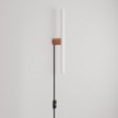 Lampe mit Stecker, Metallfinish und linearer LED S14d-Lampe