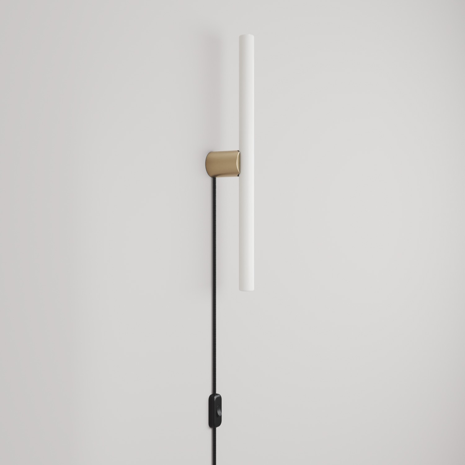 Lampe mit Stecker, Metallfinish und linearer LED S14d-Lampe
