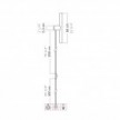 Lampe mit Stecker, Metallfinish und linearer LED S14d-Lampe